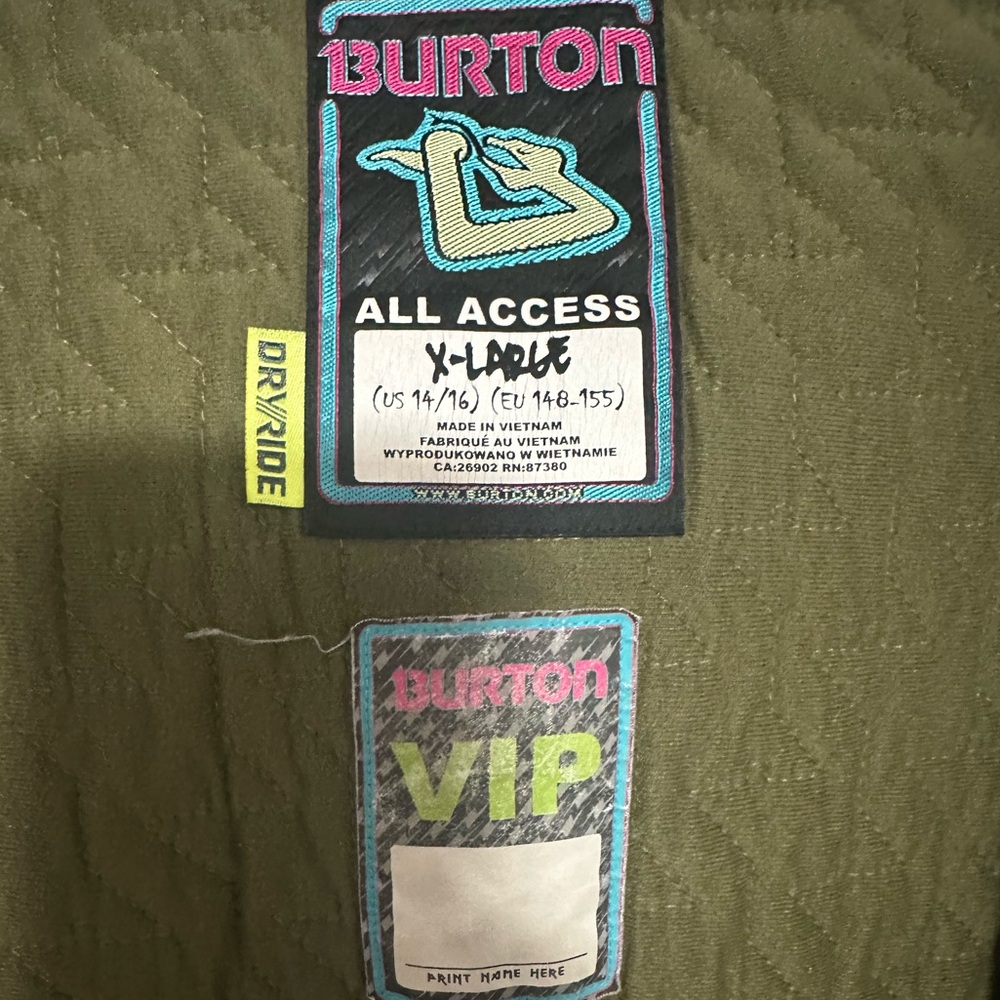 Burton dryride all access ski snow winter jacket Kids' Olive and Camouflage - Picture 15 of 16